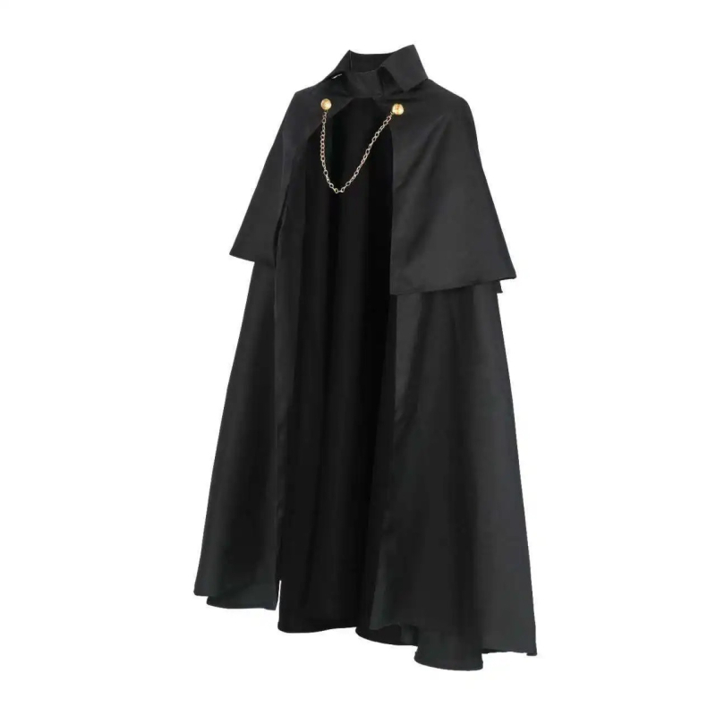 Unisex gotijska mantija za cosplay, poliester s podstavom od polietilenskih vlakana, za odrasle, pozorišna upotreba