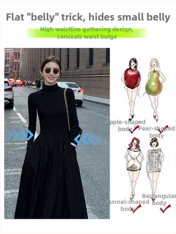 Pletené šaty s dlhými rukávmi, okrúhly výstrih, strih do tvaru A, zmes bavlny a polyesteru, zimná kolekcia