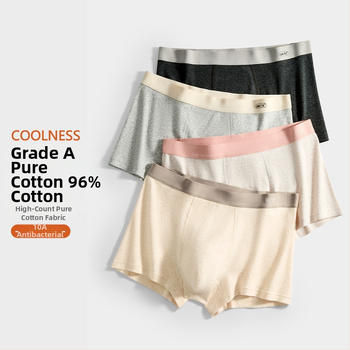 Pánske boxerky s strednou pásom z bavlny 95–100%, priedušné a antibakteriálne, pletený materiál, viskózna podšívka