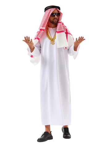 Arabský štýl kostýmovej robu pre unisex cosplay – polyester, obsah polyesteru 70–80%, značka Yixiaoyi, jar 2025