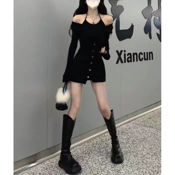 Velúrové šaty, jednofarebné, vysoký pás, dlhé rukávy, visiaci golier