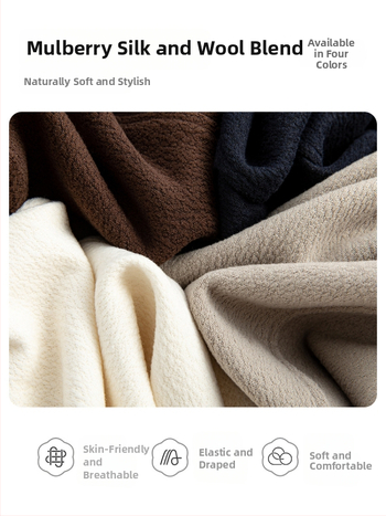 Široké nohavice z vlnenej zmesi s textúrou Mulberry Silk, vysoký pás, hrubšie, jeseň 2025