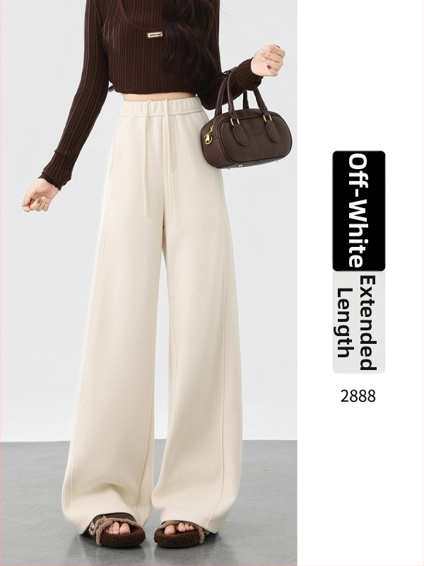 Široké nohavice z vlnenej zmesi s textúrou Mulberry Silk, vysoký pás, hrubšie, jeseň 2025