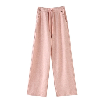 Norika Chenille široké nohavice s vysokým pásom, ozdobené korálkami, casual, zmes polyesteru a elastanu