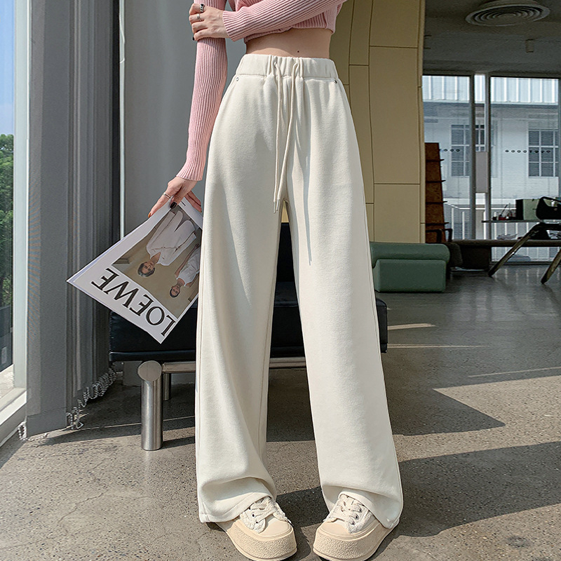 Norika Chenille široké nohavice s vysokým pásom, ozdobené korálkami, casual, zmes polyesteru a elastanu