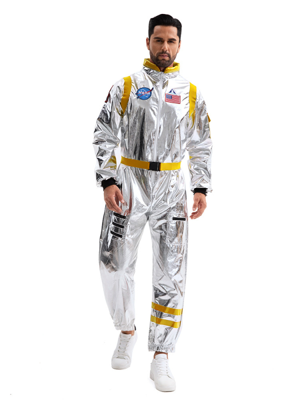 Kozmický oblek pilota-kozmonauta, unisex – polyester 70–80%, letné vydanie 2025, pre vek 18–24 rokov, hry/animácie