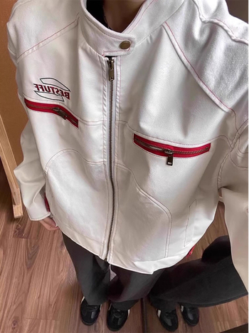 Kožna jakna / kožni bomber, PU koža, zip zatvarač, stojeći ovratnik, podstava poliester