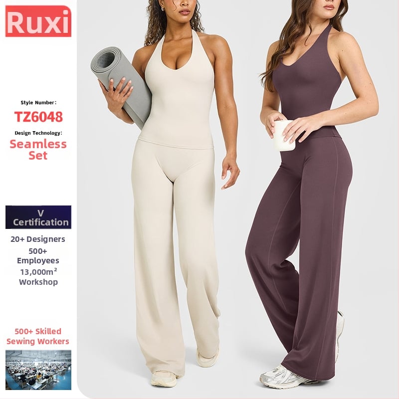 Sada na jogu bez rukávov s topom a nohavice/šortami, pullover štýl, materiál nylon-spandex 75/25, s výplňou na prsiach