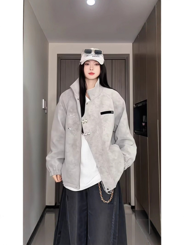 PU kožená bunda pre mužov — Slim Fit, Turn-down Collar, Wrinkle-free, Ribbed Hem, Casual Outerwear