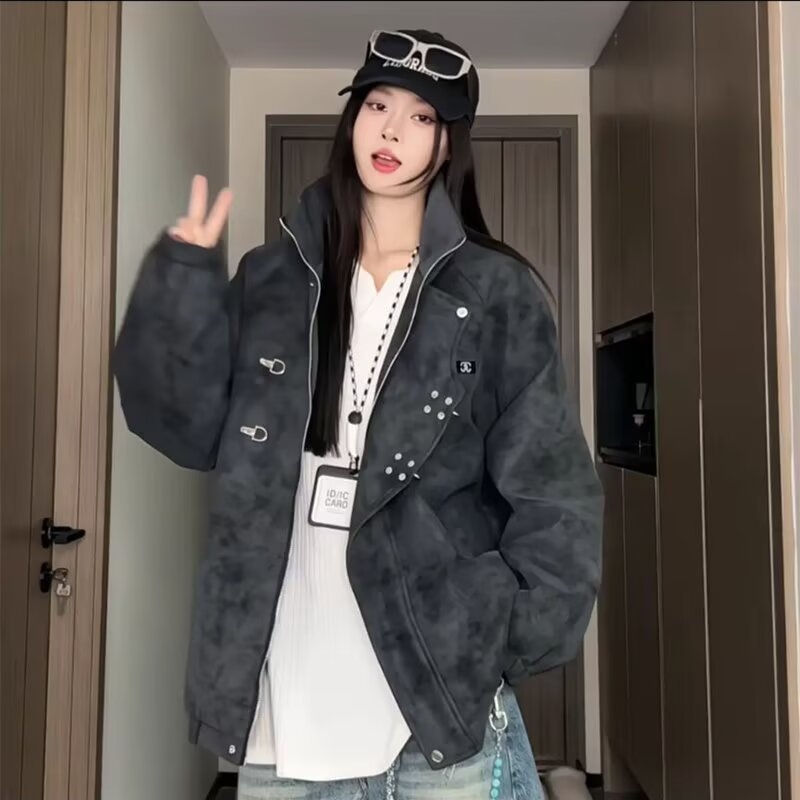 PU kožená bunda pre mužov — Slim Fit, Turn-down Collar, Wrinkle-free, Ribbed Hem, Casual Outerwear