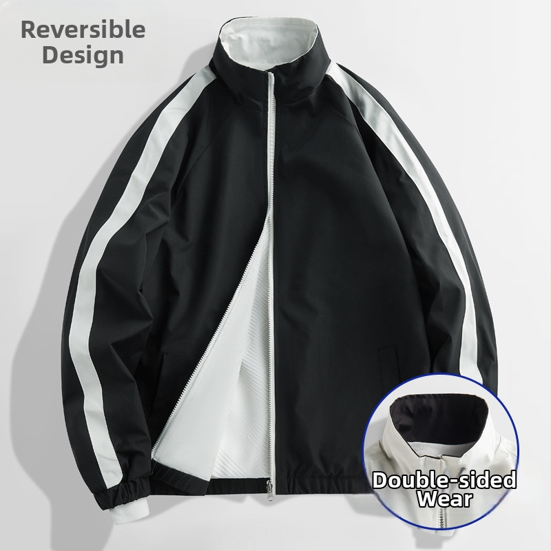 Pánska PU kožená bunda v ulicom štýle, voľný strih, s kapucňou, zips