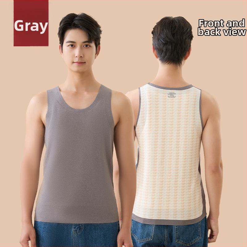 Termálna vesta pre mužov s vlastným zohrievaním – základný vrstva, polyesterová tkanina, okrúhly výstrih, pulórový štýl