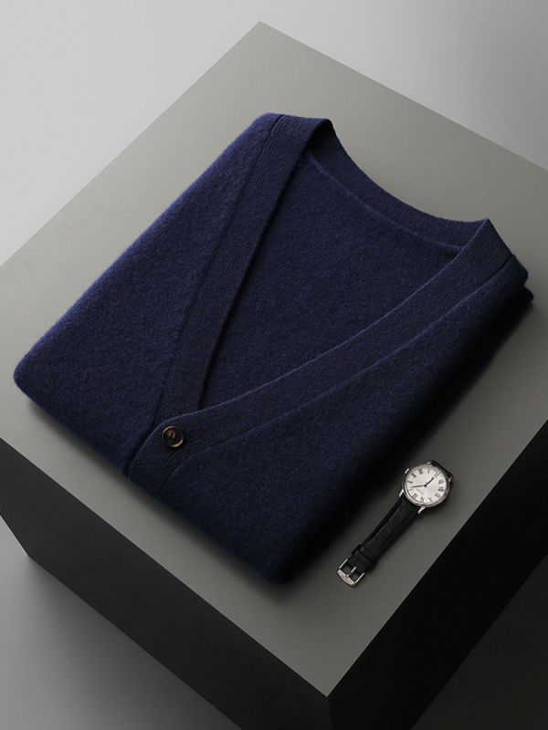 Bezrukávová kardigánová vesta z 100% vlna, V-krk, voľný strih, kórejský štýl