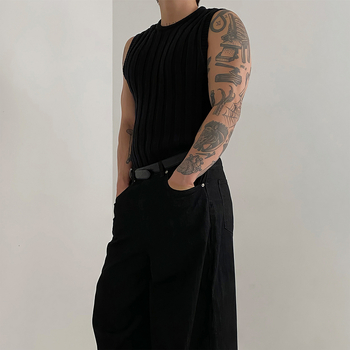 Muška majica bez rukava, prilagođen kroj, 100% poliester, jednobojna, ljeto