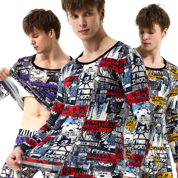 Pánske spodné tričko z polyesteru s fleecovou podšívkou, okrúhly výstrih, dlhé rukávy, strednej hmotnosti 161-180 g/m2