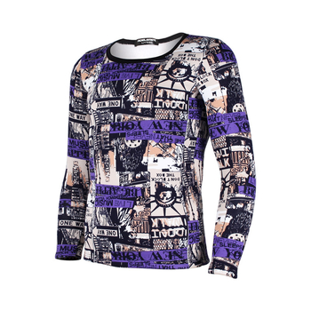 Pánske spodné tričko z polyesteru s fleecovou podšívkou, okrúhly výstrih, dlhé rukávy, strednej hmotnosti 161-180 g/m2