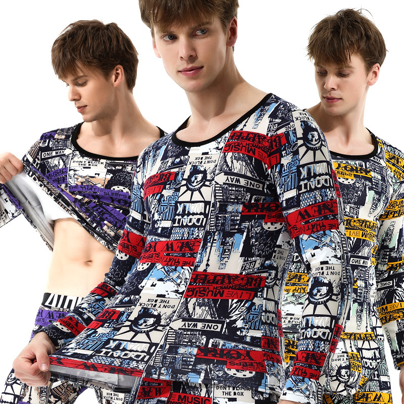 Pánske spodné tričko z polyesteru s fleecovou podšívkou, okrúhly výstrih, dlhé rukávy, strednej hmotnosti 161-180 g/m2