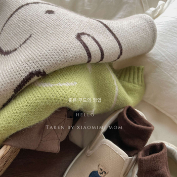 Detská pletená vesta s jacfardovým slonom, bez rukávov, okrúhly výstrih, akrylový úplet, pre deti 3–8 rokov