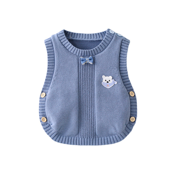 Detská bezrukávová pletená vesta na jar a jeseň, unisex, 92% bavlna, jemná úprava látky