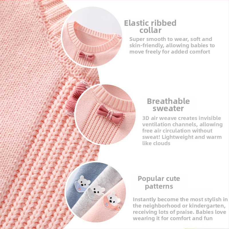 Detská bezrukávová pletená vesta na jar a jeseň, unisex, 92% bavlna, jemná úprava látky