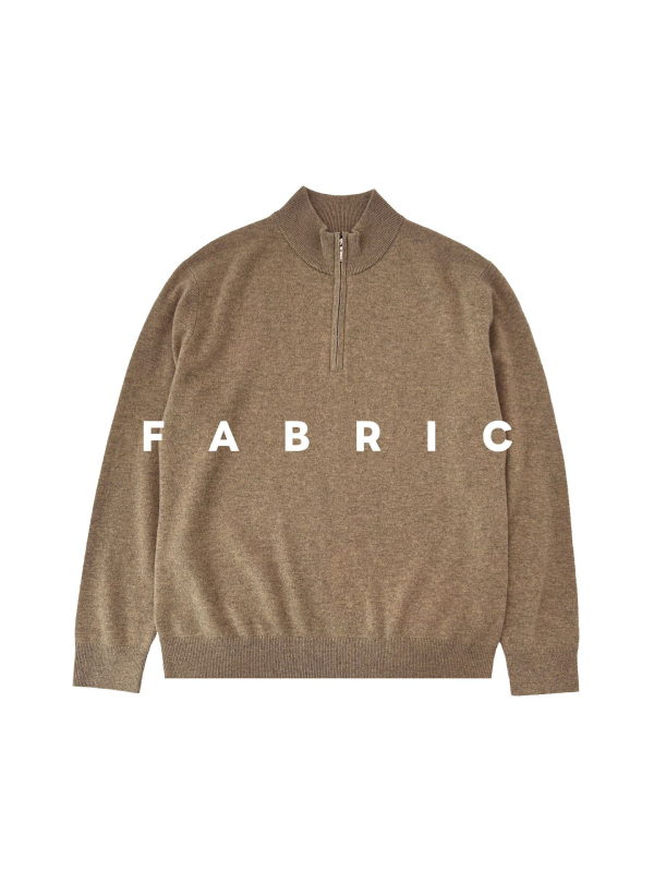 Pánsky vlnený kardigán s polovičným vysokým golierom, priliehavý strih, stredná dĺžka 65-80 cm, priadza strednej hrúbky, FABRIC Fansi, FL38RW09