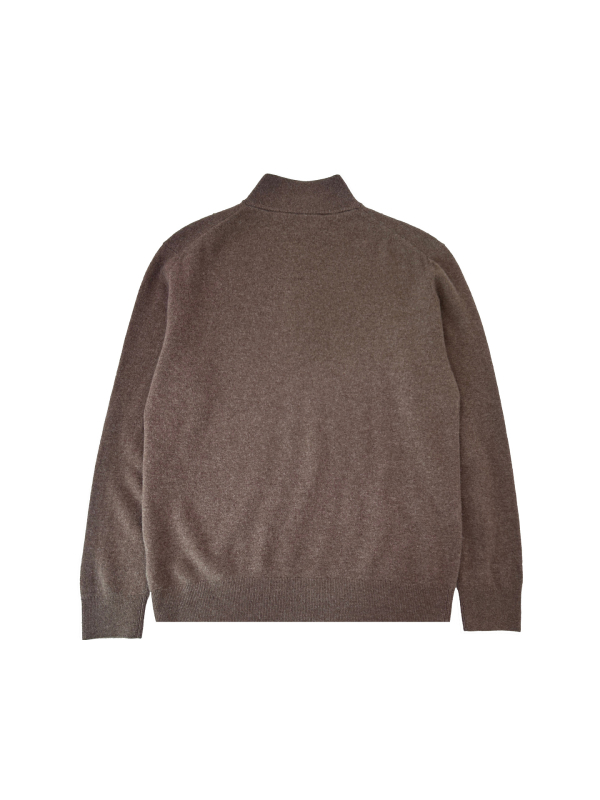 Pánsky vlnený kardigán s polovičným vysokým golierom, priliehavý strih, stredná dĺžka 65-80 cm, priadza strednej hrúbky, FABRIC Fansi, FL38RW09