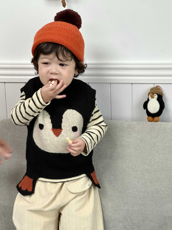 Dvojdielny detský set nohavíc s pruhom z bavlny, kórejský štýl, dlhé rukávy, bez kapucne, cez hlavu, pre 1–3 roky, jar/jesen