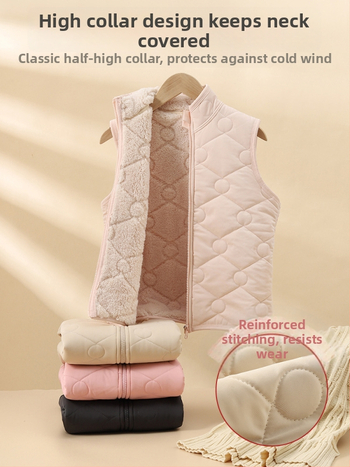 Detská vesta z polyesteru s podšívkou a výplňou z polyesteru, zapínanie na zips