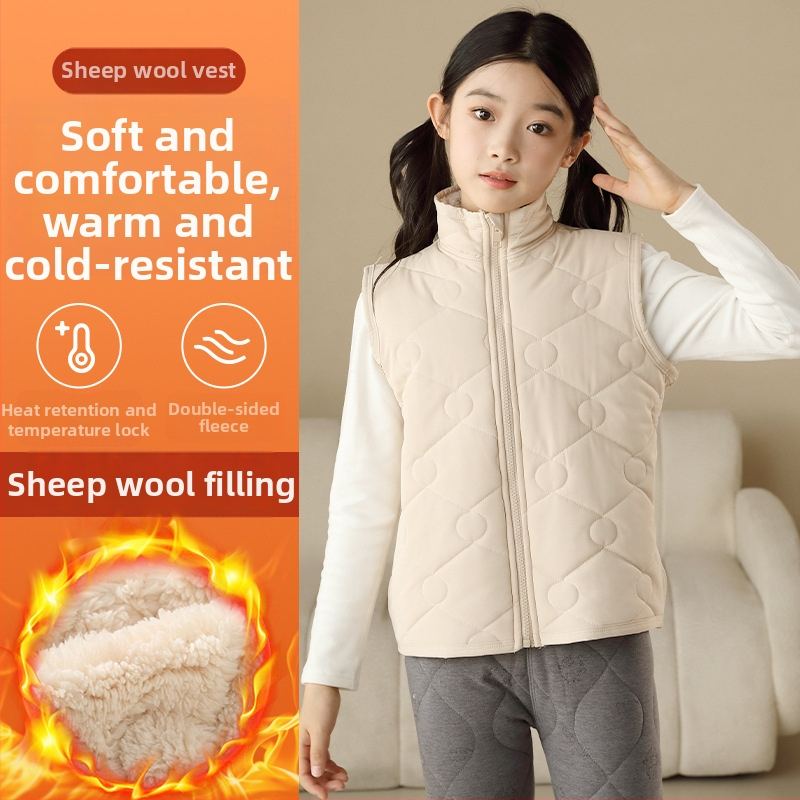 Detská vesta z polyesteru s podšívkou a výplňou z polyesteru, zapínanie na zips