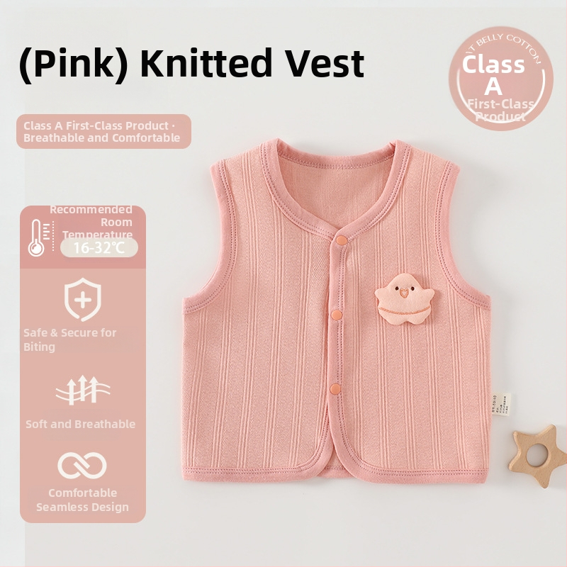 Novorodenecká bavlnená pletená vesta, unisex, bez kapucne, zapínanie na jeden rad gombov, pre vek 0-12 mesiacov