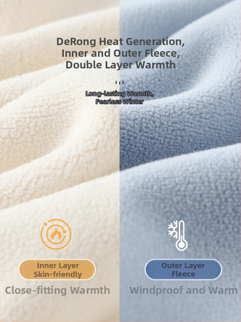 Detská vyhrievacia vesta bez rukávov pre jeseň-zimu, fleec podšívka a hrubá polyestrová výplň