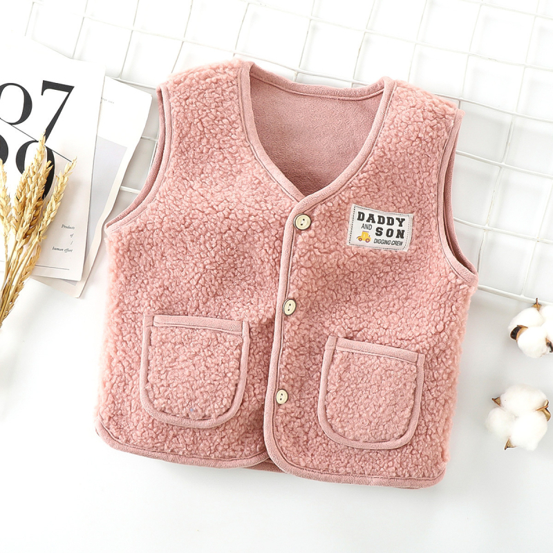 Detská fleecová vesta-kardigán na jeseň-zimu, unisex, hrubý strih, polar fleece, 100% polyester, podšívka polyester