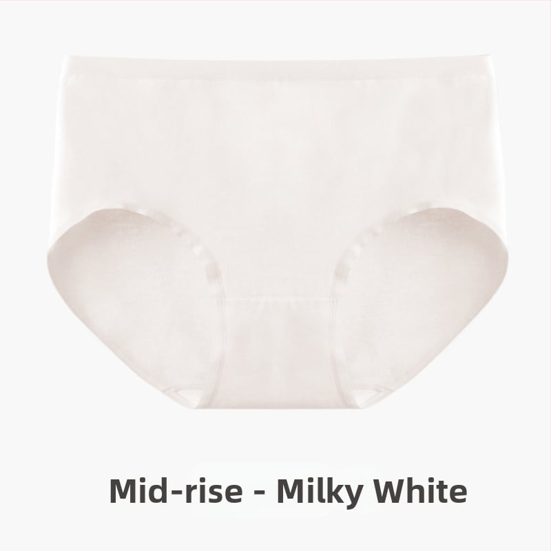 Дамски безшевни памучни бикини – 60 нишки дълговлакнест памук, антибактериални, средна талия