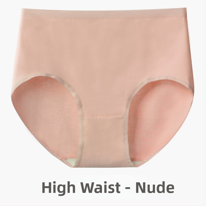 Дамски безшевни памучни бикини – 60 нишки дълговлакнест памук, антибактериални, средна талия