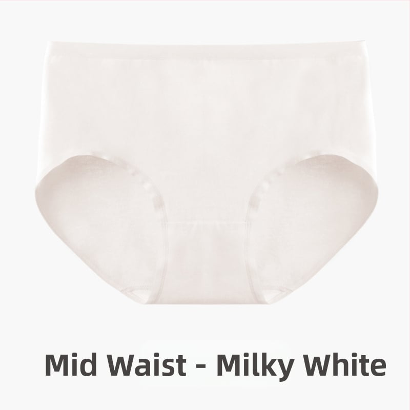 Дамски безшевни памучни бикини – 60 нишки дълговлакнест памук, антибактериални, средна талия