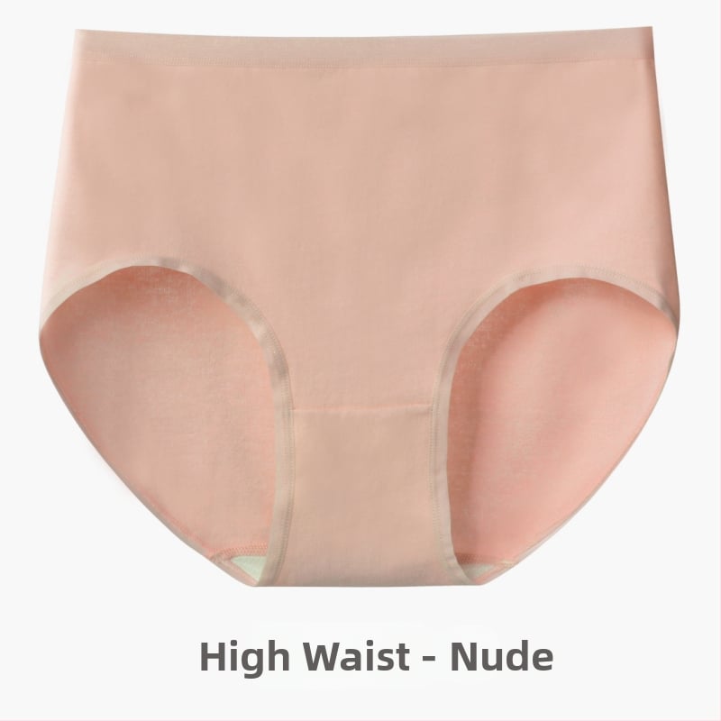 Дамски безшевни памучни бикини – 60 нишки дълговлакнест памук, антибактериални, средна талия