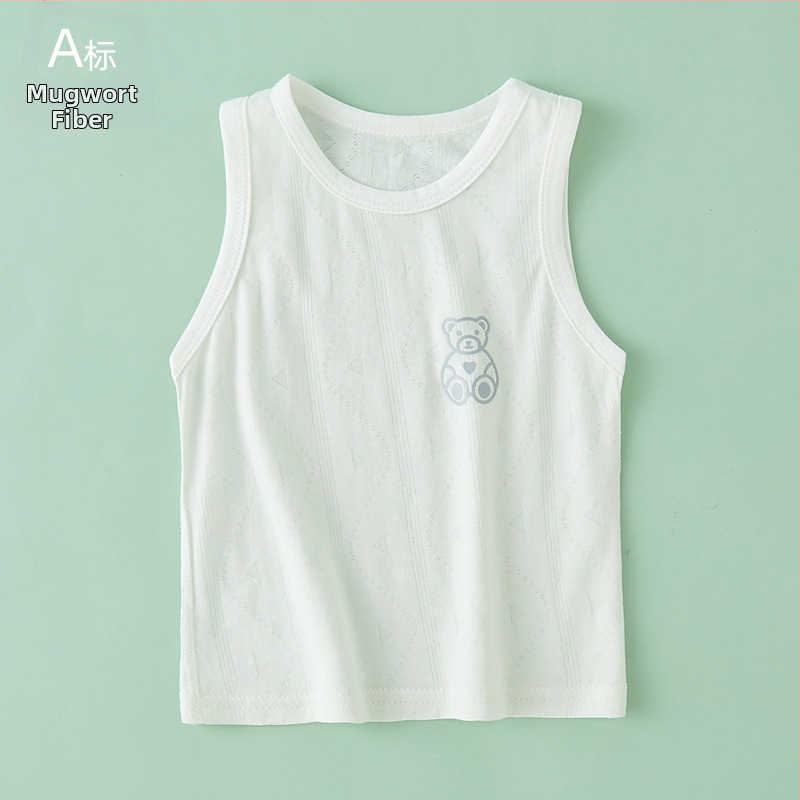 Detská bezrukávová vesta, ľahká letná pletená, okrúhly výstrih, Lyocell 59,6% bavlnená zmes, pre vek 1–3 rokov