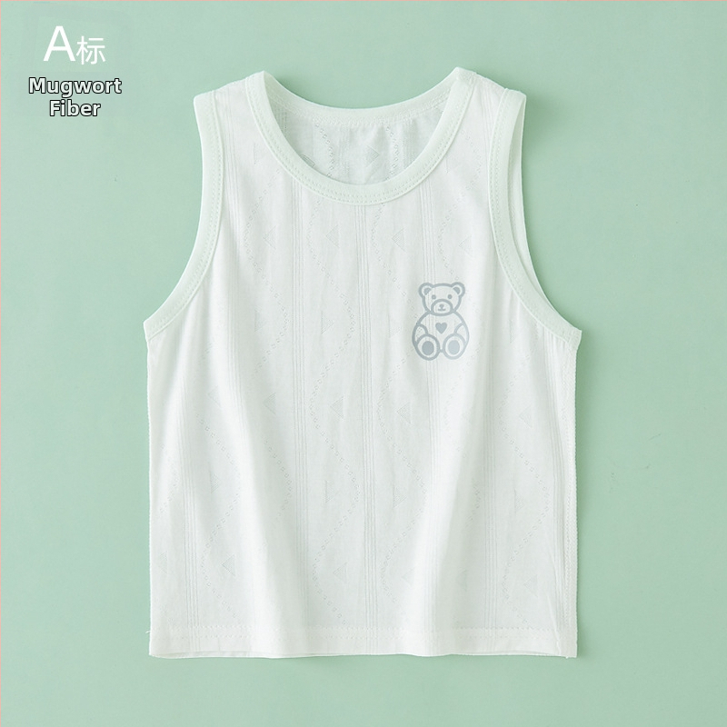 Detská bezrukávová vesta, ľahká letná pletená, okrúhly výstrih, Lyocell 59,6% bavlnená zmes, pre vek 1–3 rokov