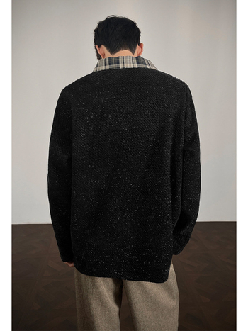 Пуловер в хонгконгски стил с дълъг ръкав, полиестерова материя ≥96%, свободна кройка