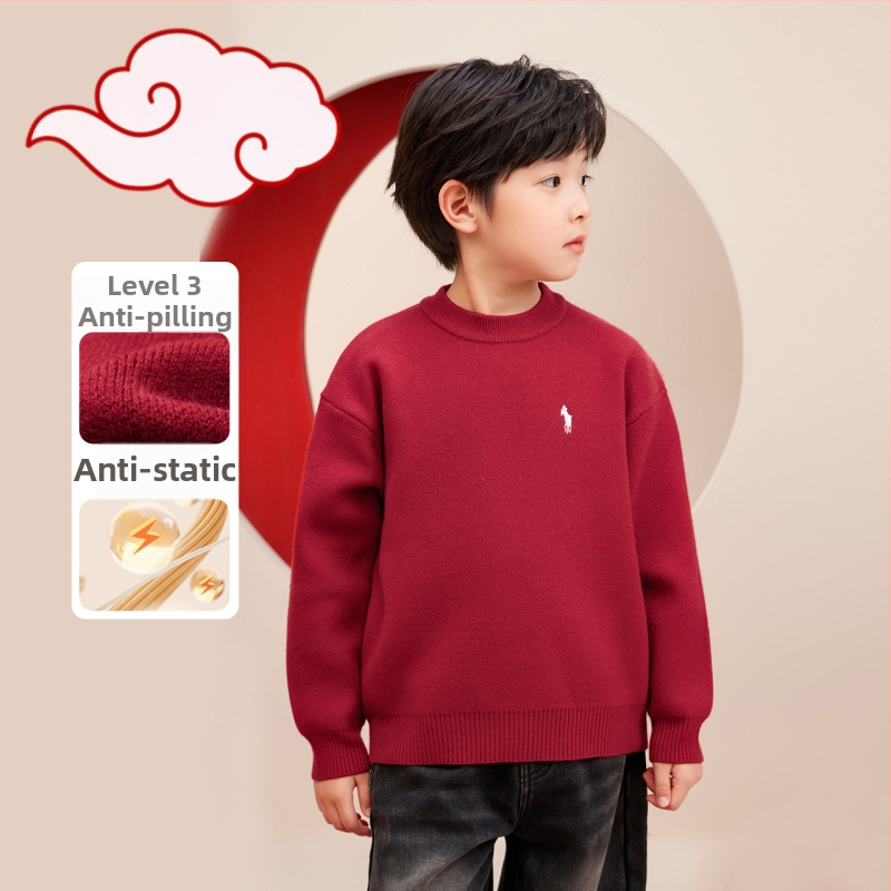 Left West detský pletený sveter v kórejskom štýle, akrylová zmes 39%, kruhový výstrih, zima 2025.