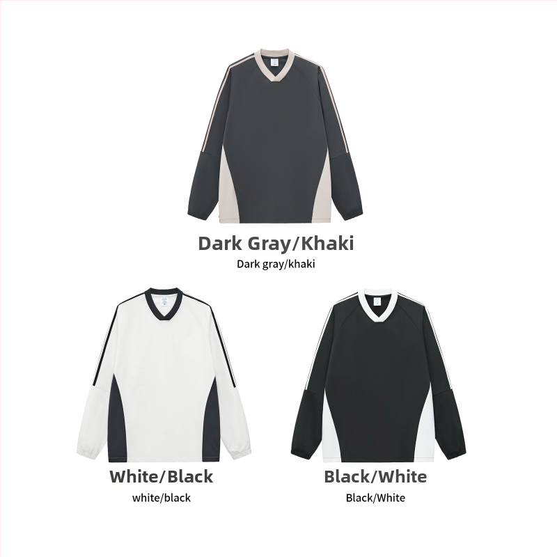 Tričko s dlhým rukávom, štýl internátu, dizajn color-blocking, hmotnosť 285 g, bavlnená zmes, UPF50+ antibakteriálne