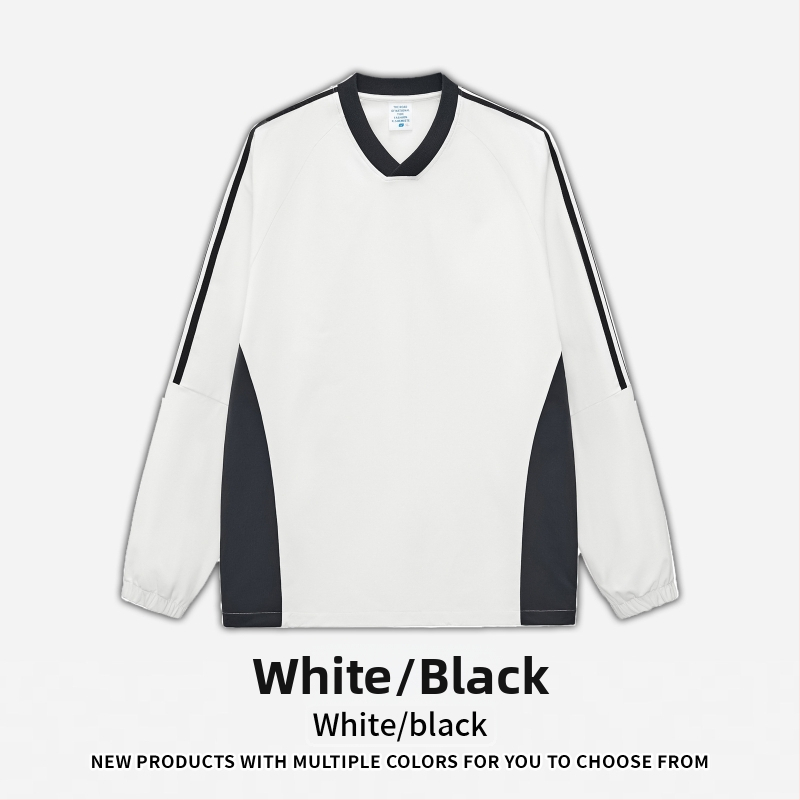 Tričko s dlhým rukávom, štýl internátu, dizajn color-blocking, hmotnosť 285 g, bavlnená zmes, UPF50+ antibakteriálne