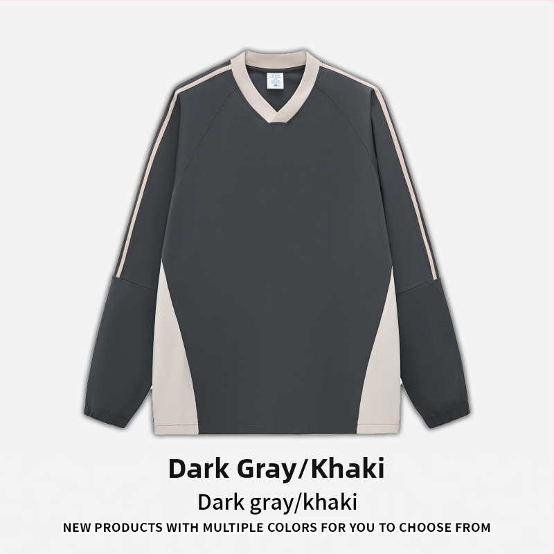 Tričko s dlhým rukávom, štýl internátu, dizajn color-blocking, hmotnosť 285 g, bavlnená zmes, UPF50+ antibakteriálne