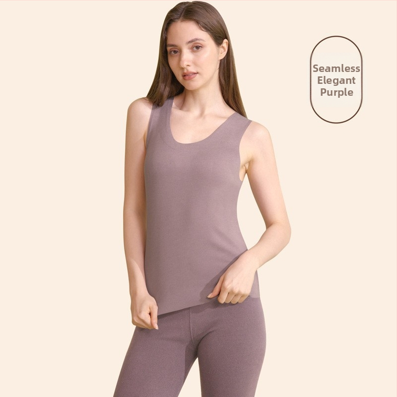 Teplá základná vesta pre mužov; fleecová podšívka, bezšvová, trojvrstvový polyesterový materiál