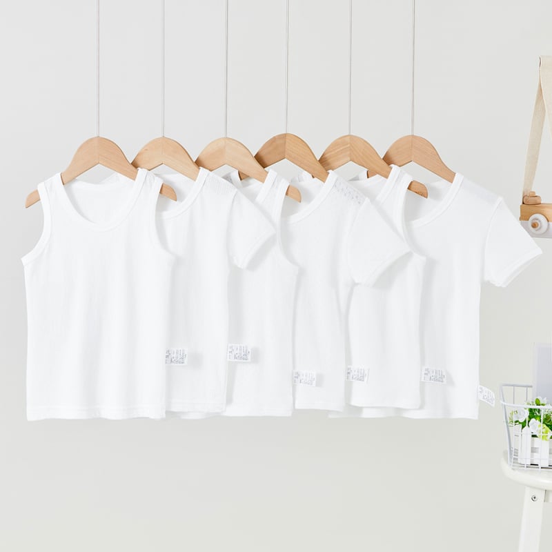 Детски потник без ръкави, 2 броя, 100% памук, мрежеста материя, японски стил