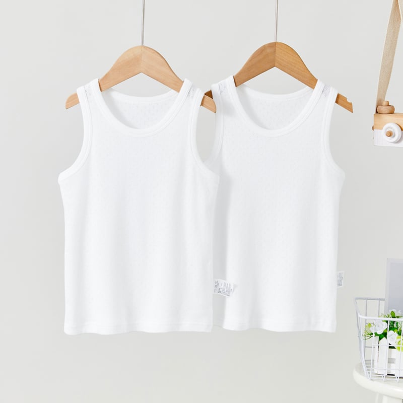 Детски потник без ръкави, 2 броя, 100% памук, мрежеста материя, японски стил