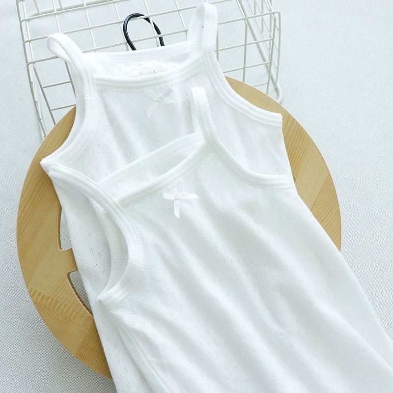 Детски потник без ръкави, 2 броя, 100% памук, мрежеста материя, японски стил