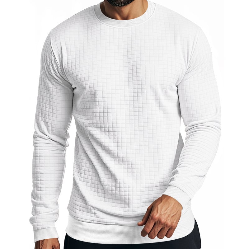 Muški pulover s slobodnim krojem, okrugli izrez, jacquard pletenina, 100% poliester
