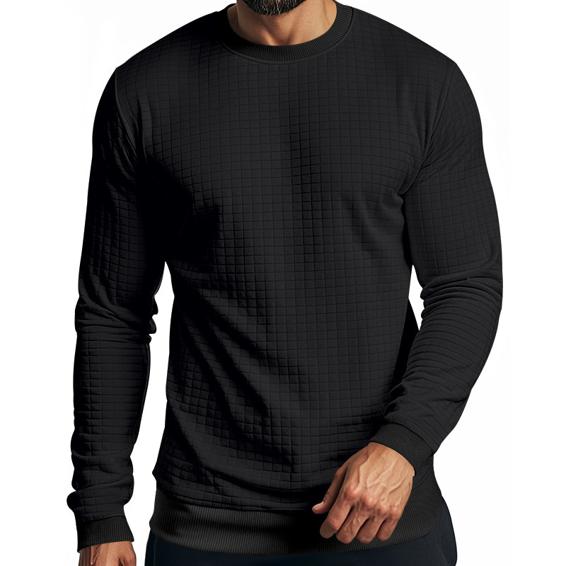 Muški pulover s slobodnim krojem, okrugli izrez, jacquard pletenina, 100% poliester