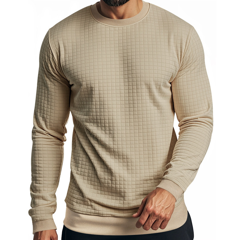 Muški pulover s slobodnim krojem, okrugli izrez, jacquard pletenina, 100% poliester